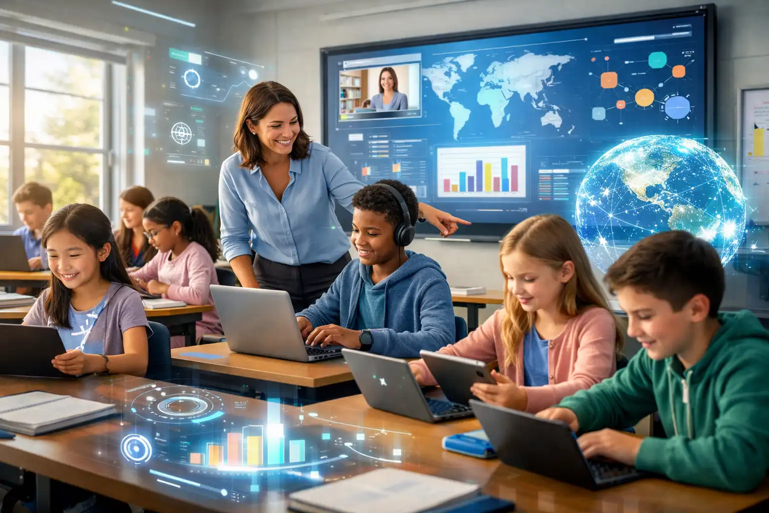 Educational Technology Benefits for Student Learning - Time Iconic